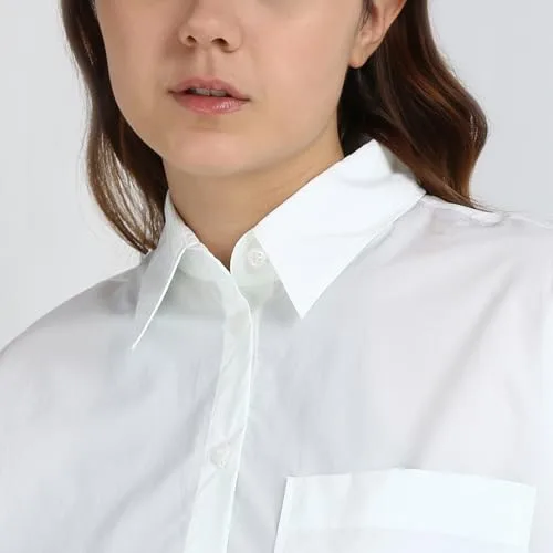 Calvin Klein Jeans ▫️ Camisa de homem Calvin Klein Woven Label, corte descontraído, Branco (Bright White), L 6