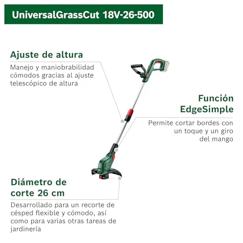 Bosch ▫️ Cortador de relva a bateria UniversalGrassCut 18V-26-500 3