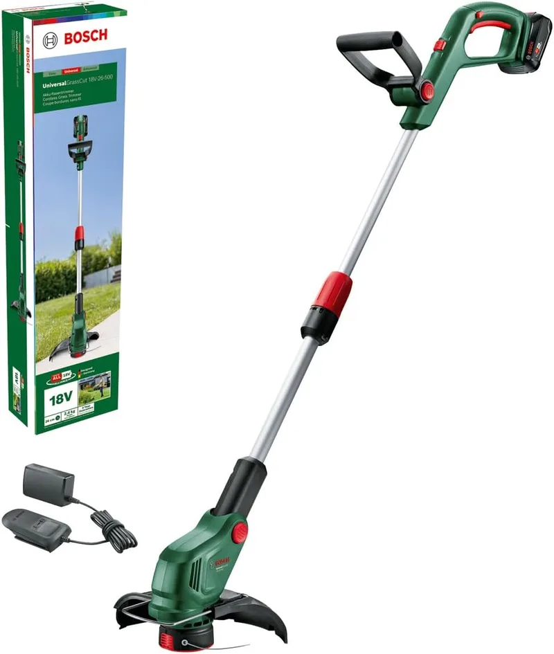Bosch ▫️ Cortador de relva a bateria UniversalGrassCut 18V-26-500