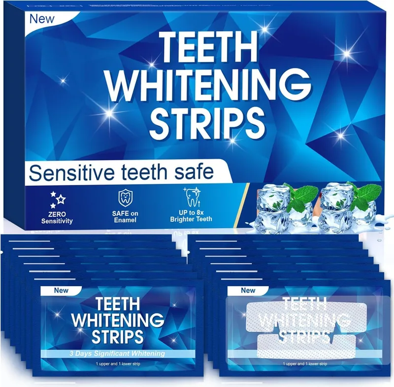 Vinmall ▫️ tiras de branqueamento dos dentes - 28 tiras de branqueamento dos dentes 14 Sessões branqueamento dos dentes branqueamento dos dentes branqueamento dos dentes branqueamento dos dentes seguro para café vinho, tabaco e outras manchas