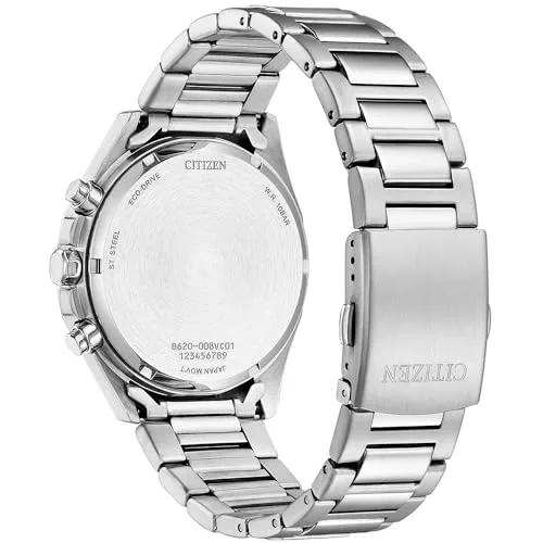 Citizen ▫️ Relógio analógico de quartzo para homem com bracelete em aço inoxidável CA4590-81L, azul, bracelete 2
