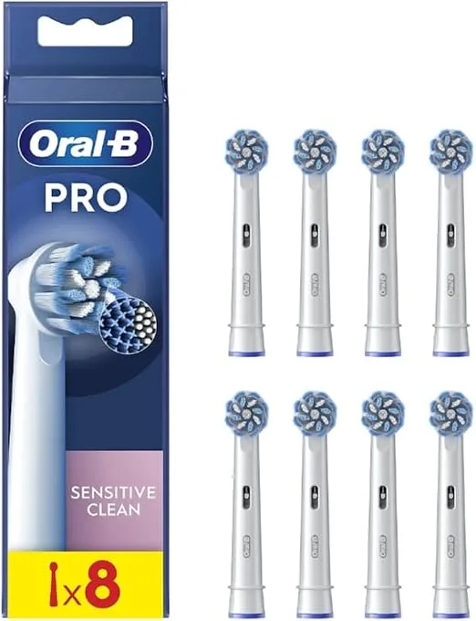 Oral-B ▫️ Pro Sensitive Clean - Cabeças de escova elétricas, embalagem de 8 unidades