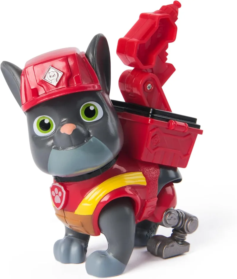 RUBBLE & CREW ▫️ Charger Tool Wagger, figura de ação com mochila de ferramentas de construção, brinquedos de faz-de-conta para rapazes e raparigas a partir dos 3 anos