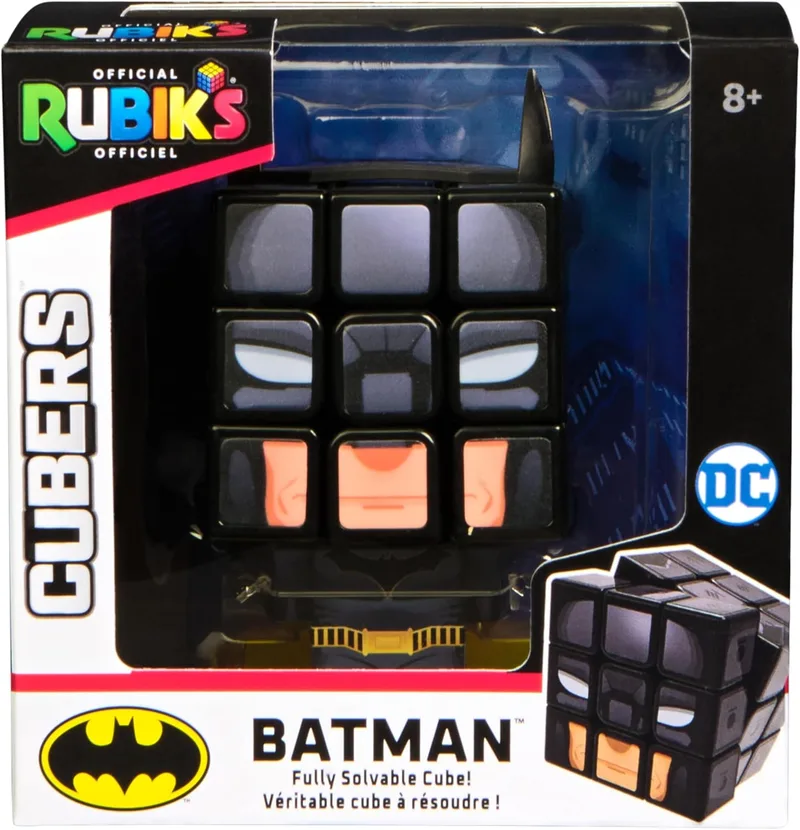 Rubik's ▫️ Batman CUBERS - Cubo de Rubik 3x3 - Quebra-cabeças para adultos - Brinquedos quebra-cabeças anti-stress - 6071038 - Presente para crianças a partir dos 8 anos - Brinquedos para crianças a partir dos 8 anos
