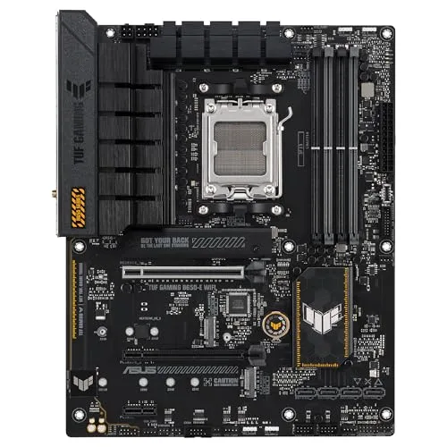 ASUS ▫️ TUF GAMING B650-E WIFI - Placa-mãe ATX AMD B650 Ryzen AM5 (VRM de 8+2 fases, PCIe 5.0, M.2, PCIe 5.0, Ethernet de 2,5 Gb, Wi-Fi 6E, HDMI, DP, USB Tipo C, cancelamento de ruído por IA, Aura Sync RGB) 3
