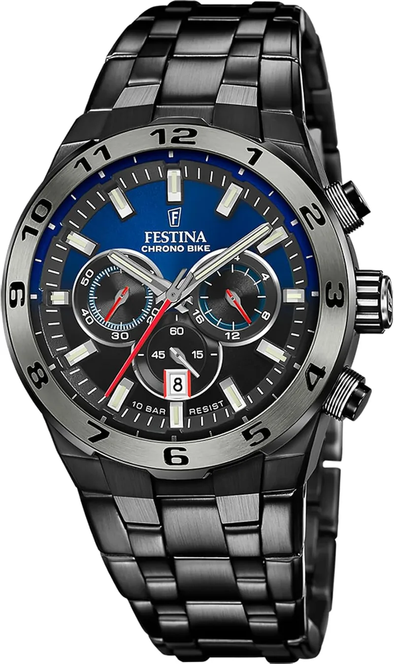 Festina ▫️ Pulseira de relógio de aço inoxidável Blue Special Editions para homem