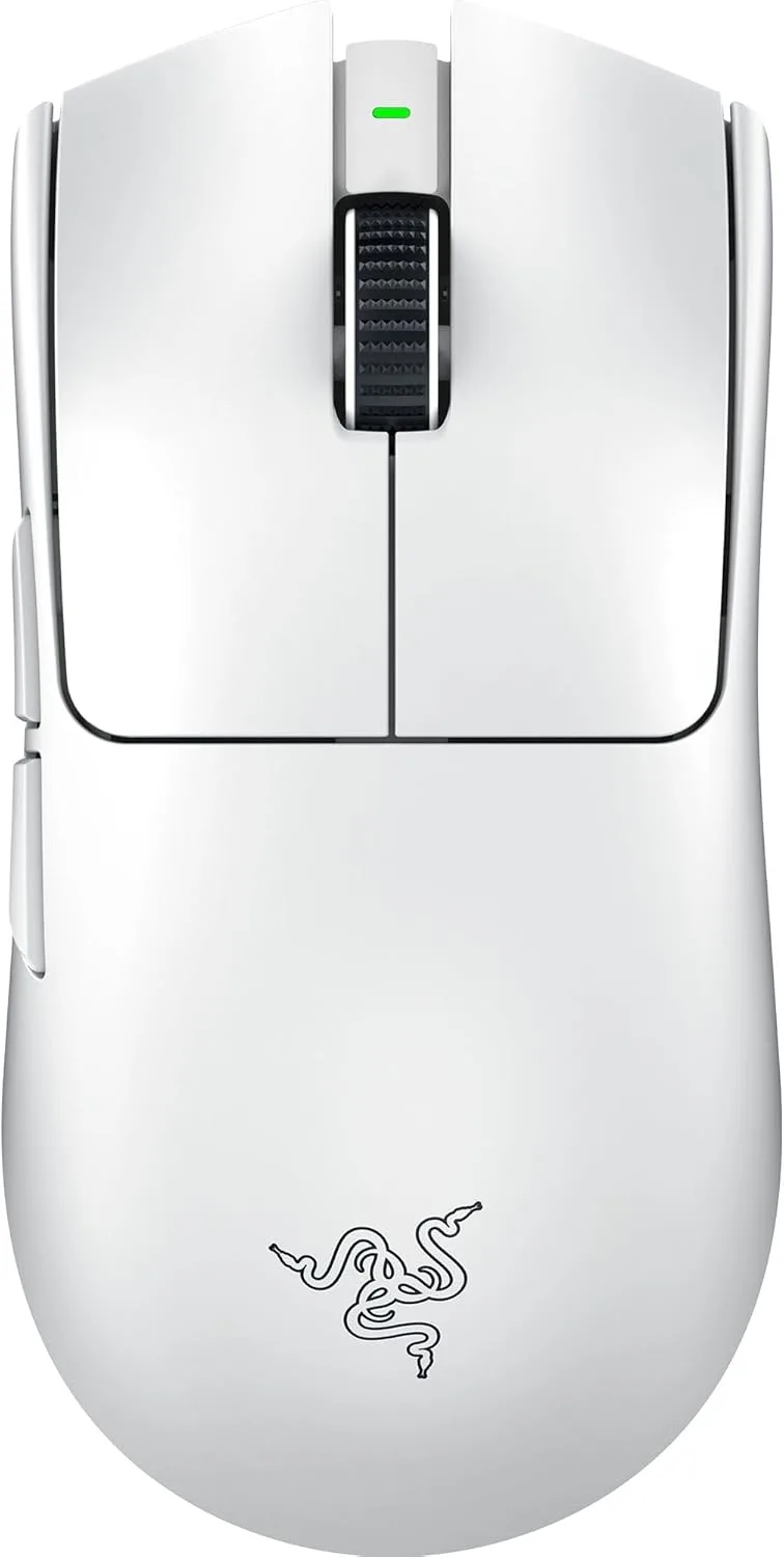 Razer ▫️ Viper V3 Pro - Rato Ultraleve Sem Fios para Jogos Desportivos (HyperPolling 8K Hz, Design Leve 55g, Sensor Focus Pro 35K dpi, HyperSpeed Sem Fios, 95 Horas de Vida) Branco