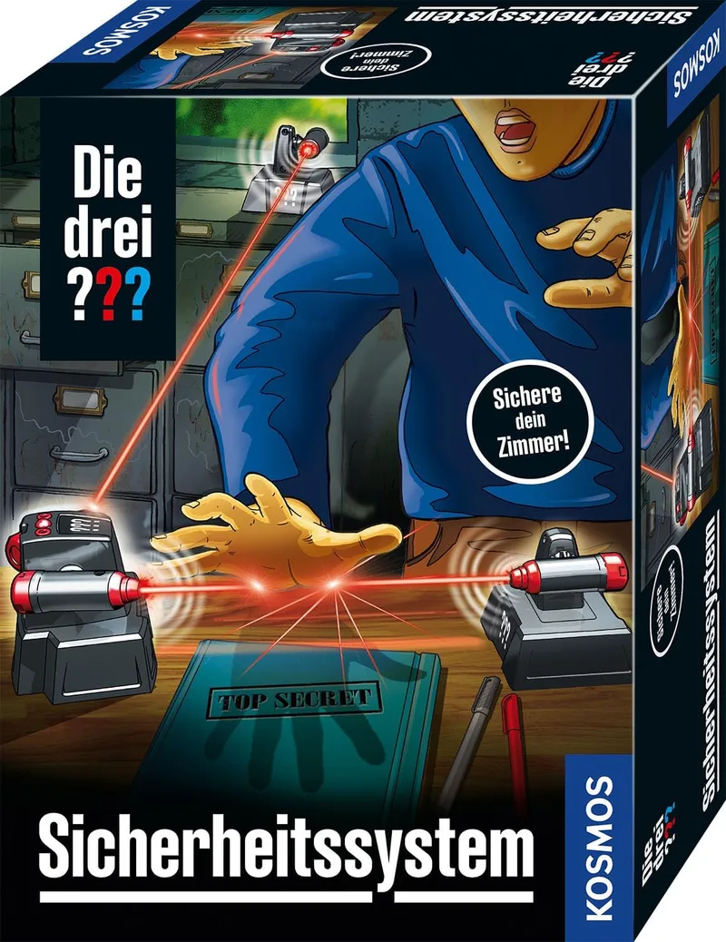 Die drei ??? ▫️ Die DREI Kosmos 632489 Sistema de Segurança, Sistema de Alarme com tecnologia LED, Conjunto de brinquedos de detetives para crianças a partir dos 8 anos, protege o quarto dos teus filhos, gadget, presente,