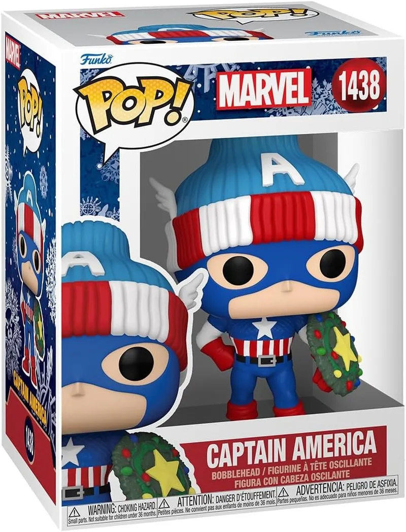 Funko ▫️ Figurina Pop Marvel Holiday Capitão América