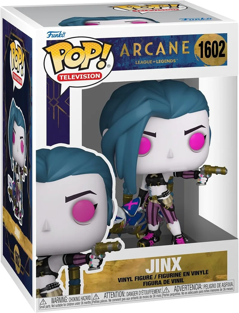Funko ▫️ Pop! TV: Arcane LOL - Jinx - Arcane: League of Legends - Figura de Vinil Colecionável - Ideia para Prenda - Mercadoria Oficial - Brinquedos para Crianças e Adultos - Fãs de TV