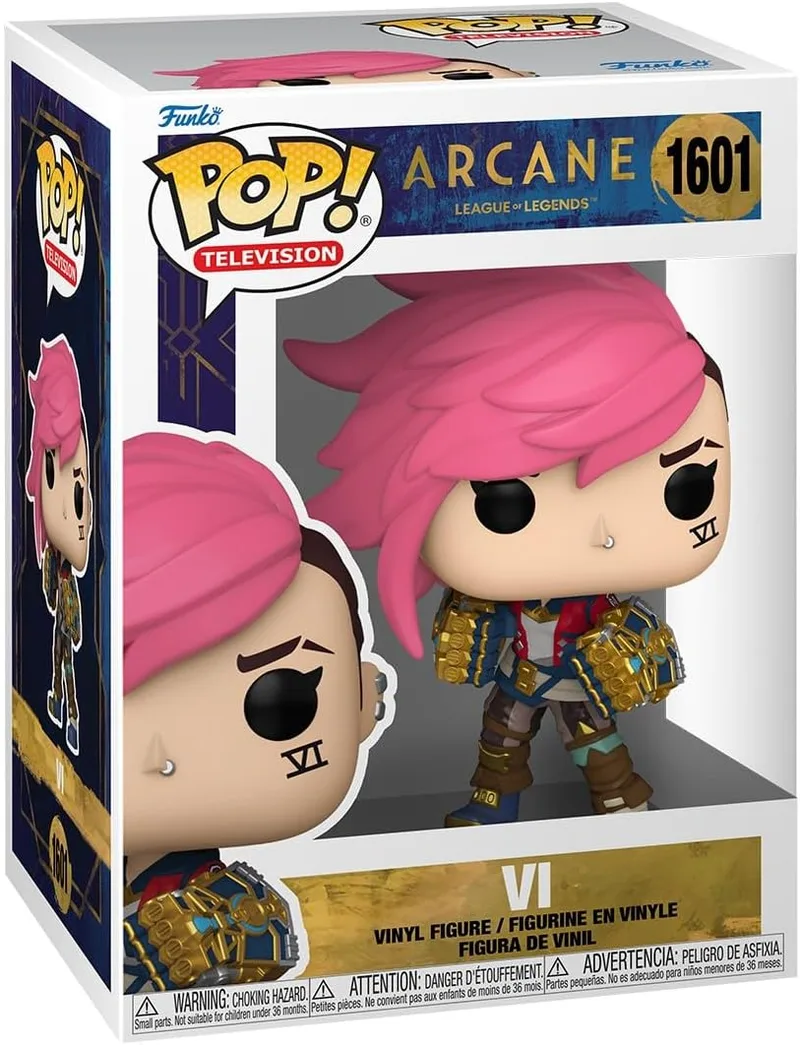 Funko ▫️ Pop! TV: Arcane LOL - Vi - Arcane: League of Legends - Figura de Vinil Colecionável - Ideia para presente - Mercadoria Oficial - Brinquedos para Crianças e Adultos - Fãs de TV - Bonecas Coleccionáveis