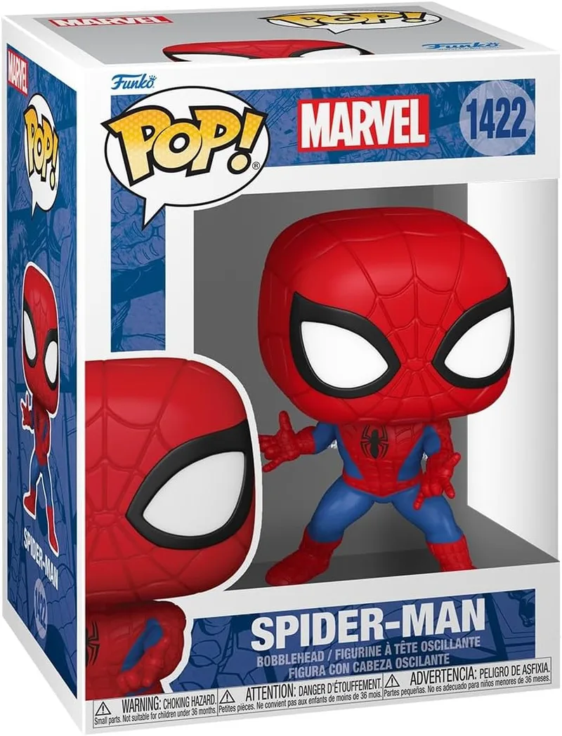 Funko ▫️ Pop! Marvel: Novos Clássicos - Homem-Aranha - Figura de Vinil Colecionável - Ideia para Prenda - Mercadoria Oficial - Brinquedos para Crianças e Adultos - Fãs de Banda Desenhada