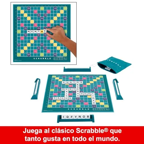 Mattel Games ▫️ Scrabble® – jogo de tabuleiro para toda a família com 2 modos de jogo, edição em espanhol 3