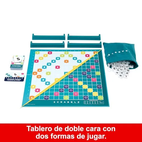 Mattel Games ▫️ Scrabble® – jogo de tabuleiro para toda a família com 2 modos de jogo, edição em espanhol 5
