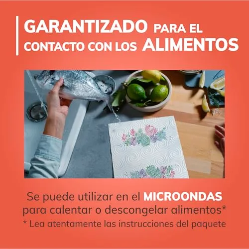 Foxy ▫️ Papel de cozinha Asso Ultra, 18 rolos, 3 camadas absorventes, com padrão, certificação FSC, energia elétrica renovável, embalagem reciclável produzida com plástico reciclado 3