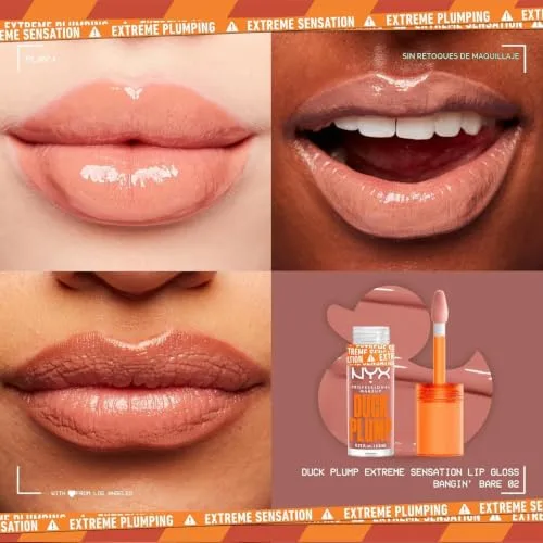 NYX PROFESSIONAL MAKEUP ▫️ Brilho labial Duck Plump, Banging Bare 3
