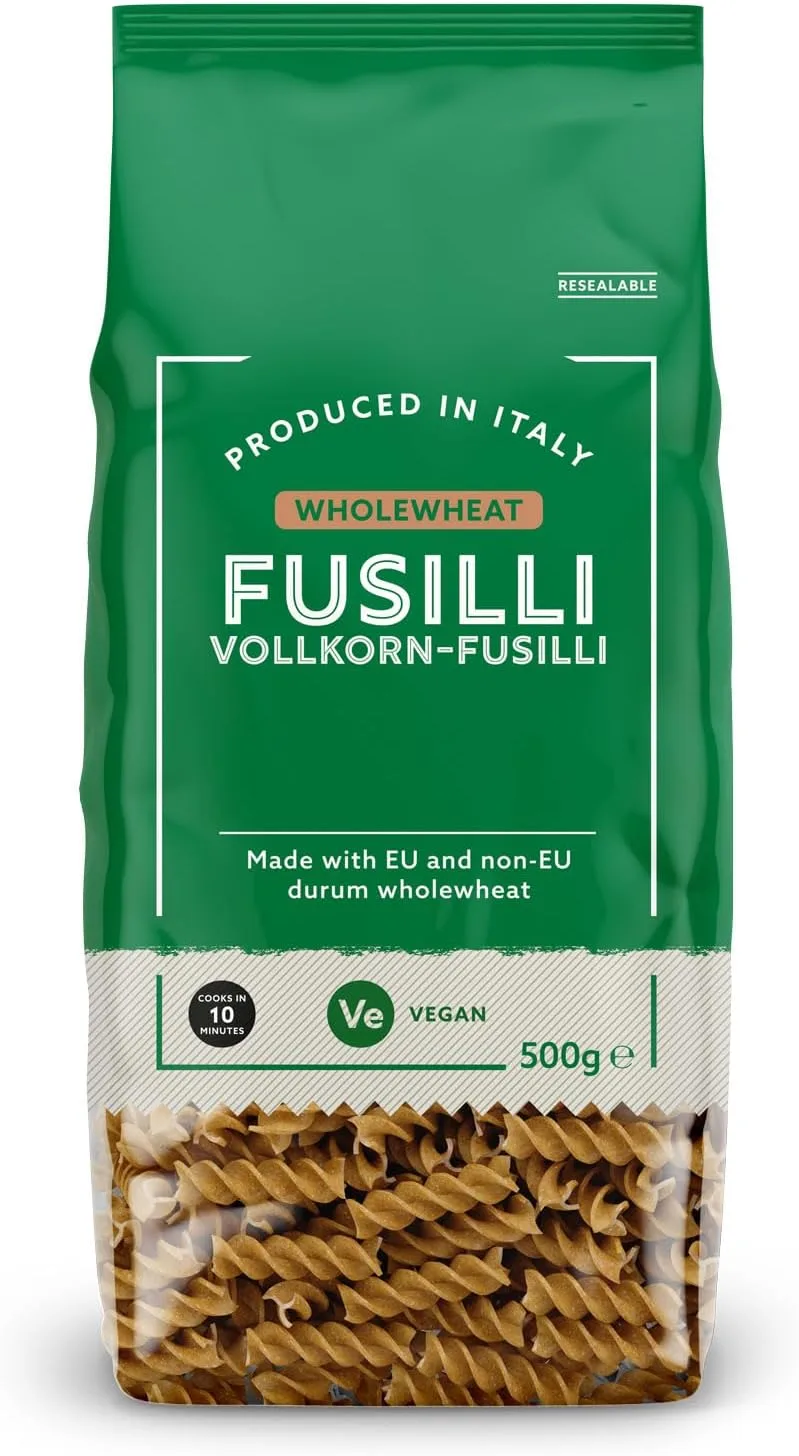 by Amazon ▫️ por Amazon Fusilli Farinha Integral, 500g