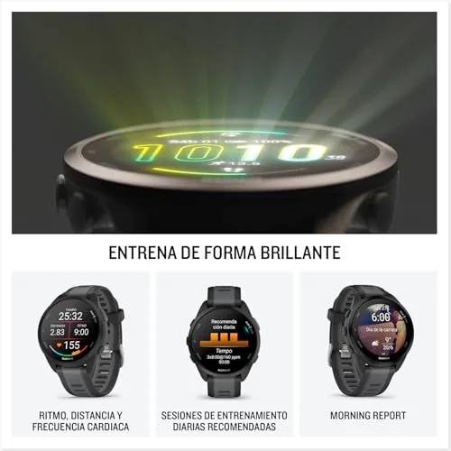 Garmin ▫️ Forerunner 165, Relógio inteligente para corrida com GPS, preto 2