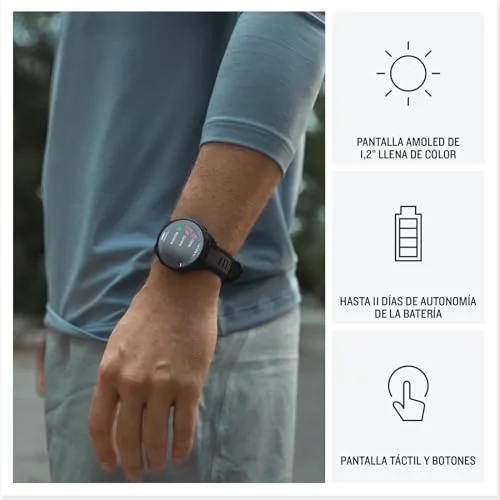 Garmin ▫️ Forerunner 165, Relógio inteligente para corrida com GPS, preto 3