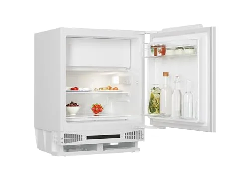CANDY ▫️ CM4SE68W, Mini-frigorífico embutível de bancada, Largura 60 cm, Altura 82 cm, Capacidade 111 L, Controlo mecânico da temperatura, Iluminação LED, Prateleiras interiores em vidro, 40 dB, Branco 5
