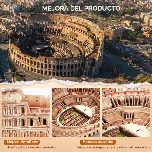 CubicFun ▫️ Puzzle 3D Coliseu de Roma, Maquetes de Edifícios, 163 peças 3