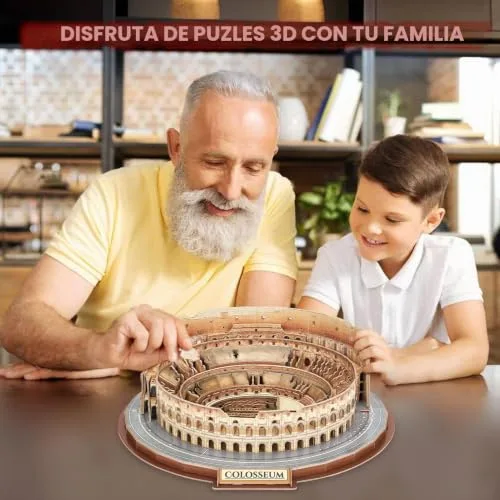 CubicFun ▫️ Puzzle 3D Coliseu de Roma, Maquetes de Edifícios, 163 peças 5