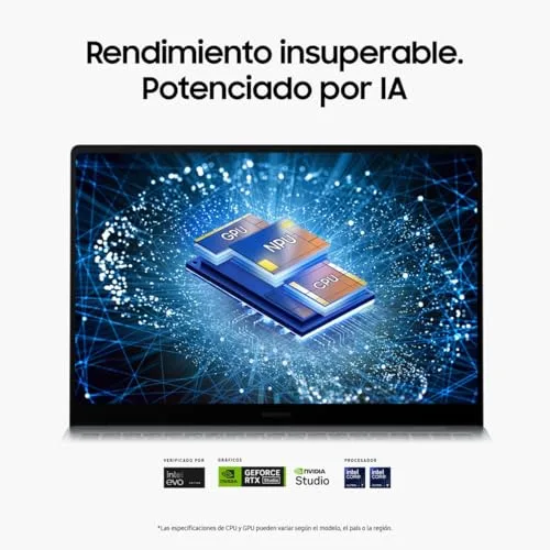 Samsung ▫️ Galaxy Book4 Ultra, Portátil ultrafino de 16" com HDR, ecrã tátil, Intel Core Ultra 7-155H, 16 GB de RAM, SSD de 1 TB, NVIDIA GeForce RTX 4050 (GDDR6), Windows 11 Home, cinzento, teclado QWERTY espanhol 2