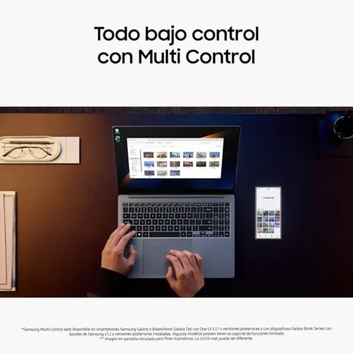 Samsung ▫️ Galaxy Book4 Ultra, Portátil ultrafino de 16" com HDR, ecrã tátil, Intel Core Ultra 7-155H, 16 GB de RAM, SSD de 1 TB, NVIDIA GeForce RTX 4050 (GDDR6), Windows 11 Home, cinzento, teclado QWERTY espanhol 6