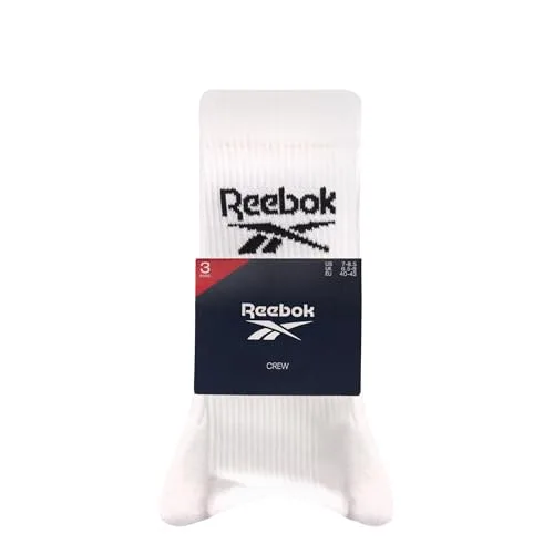 Reebok ▫️ Meias Core Crew unissexo para adulto (Conjunto de 3) 5