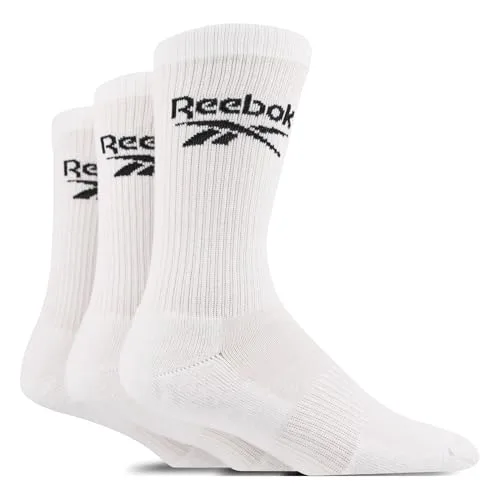 Reebok ▫️ Meias Core Crew unissexo para adulto (Conjunto de 3) 7