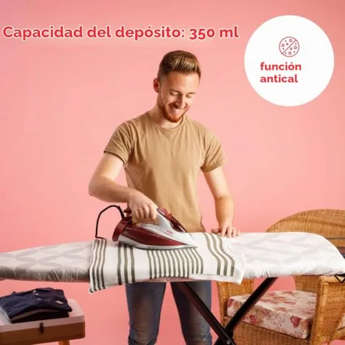 Solac ▫️ Optima Relieve 3100 - Ferro a vapor de 3100 W, fluxo de vapor de 220 g/min, cerâmica 6