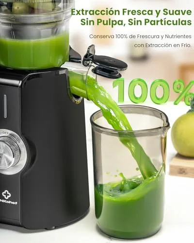 LINKChef ▫️ Extrator de sumos e vegetais a frio, 200 W, abertura de 115 mm 6