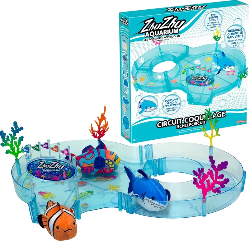 Lansay ▫️ ZHU ZHU AQUARIUM – Circuito da concha – Conjunto de acessórios «Mini Universo Submarino» – Para crianças a partir dos 4 anos – Cria a tua própria aventura para peluches divertidos, sem necessidade de água –