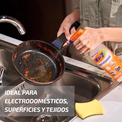 KH-7 ▫️ KH7 Removedor de Gordura, Desengordurante | Elimina gordura e sujidade | Aplique-o na cozinha, na roupa, em exteriores ou em veículos | Adequado para todas as superfícies e tecidos | Formato económico, recarga de 715 mL 4