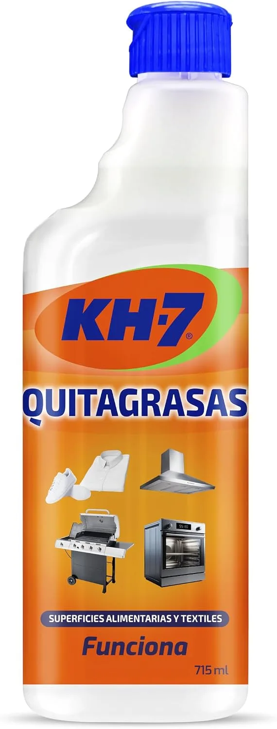 KH-7 ▫️ KH7 Removedor de Gordura, Desengordurante | Elimina gordura e sujidade | Aplique-o na cozinha, na roupa, em exteriores ou em veículos | Adequado para todas as superfícies e tecidos | Formato económico, recarga de 715 mL