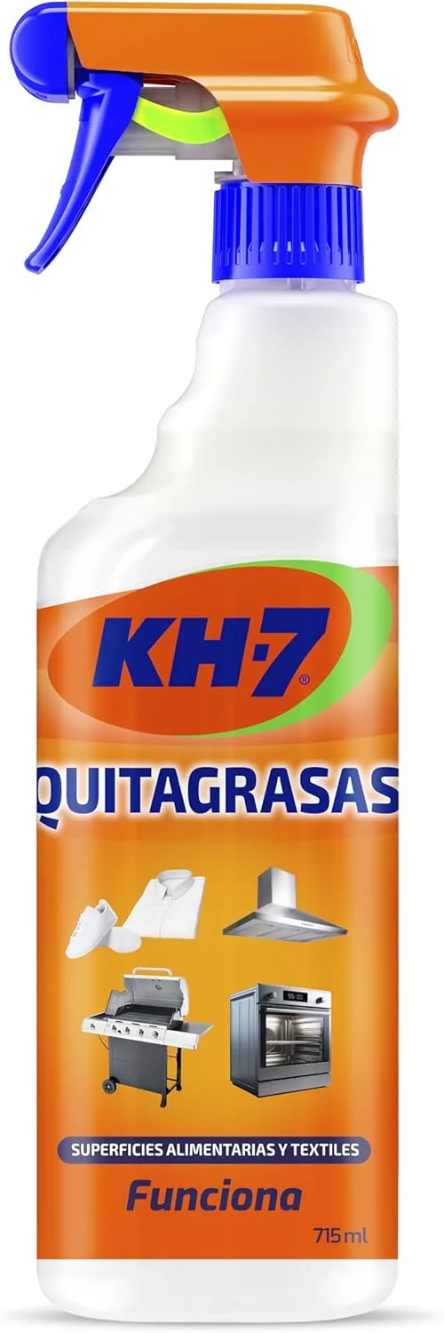 KH-7 ▫️ Desengordurante, Desengordurante | Remove sem esforço a gordura e a sujidade | Aplicar na cozinha, roupa, exterior ou veículos | Adequado para todas as superfícies e tecidos | Spray de 715ml.