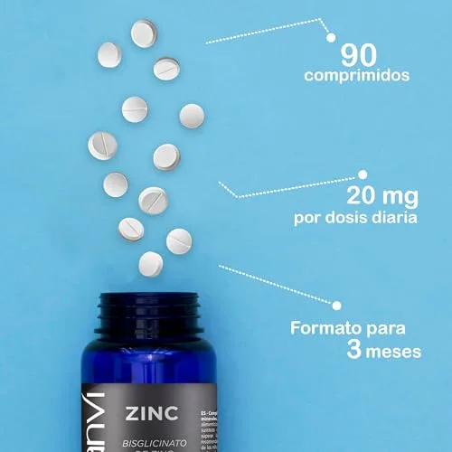 Drasanvi ▫️ Bisglicinato de zinco 550 mg em 90 comprimidos diários sem glúten 3
