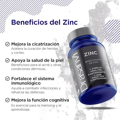 Drasanvi ▫️ Bisglicinato de zinco 550 mg em 90 comprimidos diários sem glúten 4
