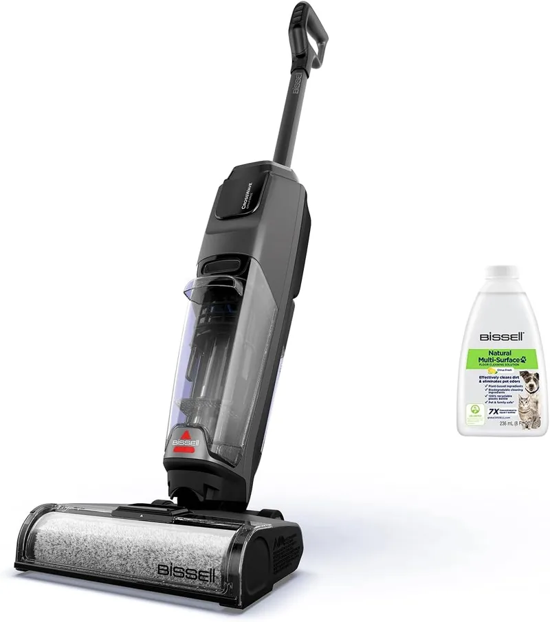 Bissell ▫️ Aspirador de mão sem fio CrossWave OmniForce 3912N | Aspira e esfrega ao mesmo tempo ou apenas no modo de aspiração, vassoura vertical potente com água, limpeza em várias superfícies até 240 m²