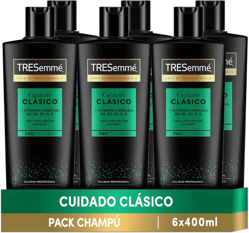 TRESemmé ▫️ Classic Care Champô Para Todos os Tipos de Cabelo 400 ml x 6