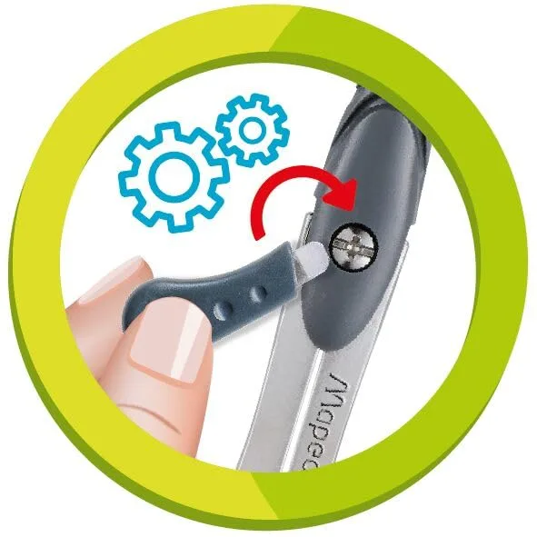 Maped ▫️ Kit de reparação de compasso - Melhore e mantenha o seu compasso escolar - Com adaptador e roda - 4