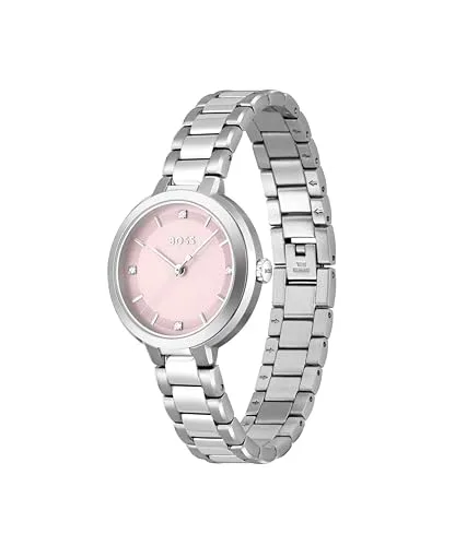 BOSS ▫️ Relógio com movimento de quartzo e três ponteiros para mulher, da coleção Sena, com bracelete em aço inoxidável prateado - 1502757 2