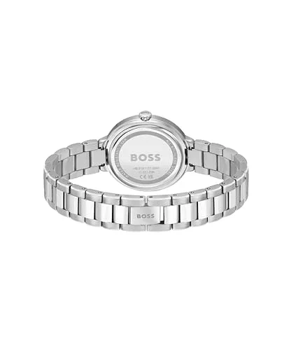 BOSS ▫️ Relógio com movimento de quartzo e três ponteiros para mulher, da coleção Sena, com bracelete em aço inoxidável prateado - 1502757 3