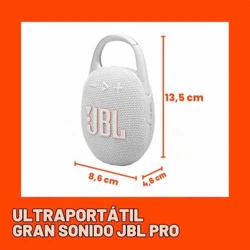 JBL ▫️ Clip 5 Branco - Altifalante portátil 5