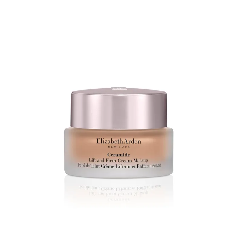 Elizabeth Arden ▫️ Ceramide Lift and Firm Makeup SPF15 PA++ na tonalidade 300N, Base Cremosa, Acabamento Radiante, para Pele Normal a Seca, 30 ml
