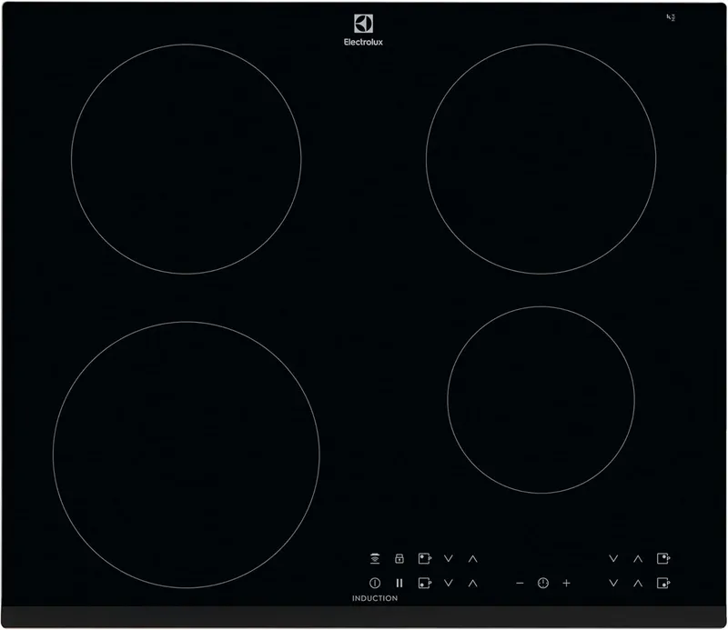 Electrolux ▫️ LIT6043 - Placa de indução Infinite, 60 cm, 4 zonas, biselado extra plano, controlo tátil, temporizador, função de pausa, placa de fogão 2Hood, fixação fácil