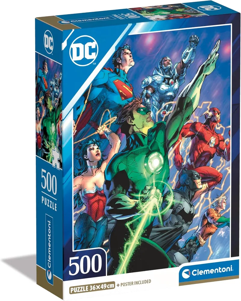 Clementoni ▫️ Puzzle - DC Comics Justice Leaugue Core - Puzzle de 500 peças para adultos, Puzzles para adultos, Entretenimento, 35532