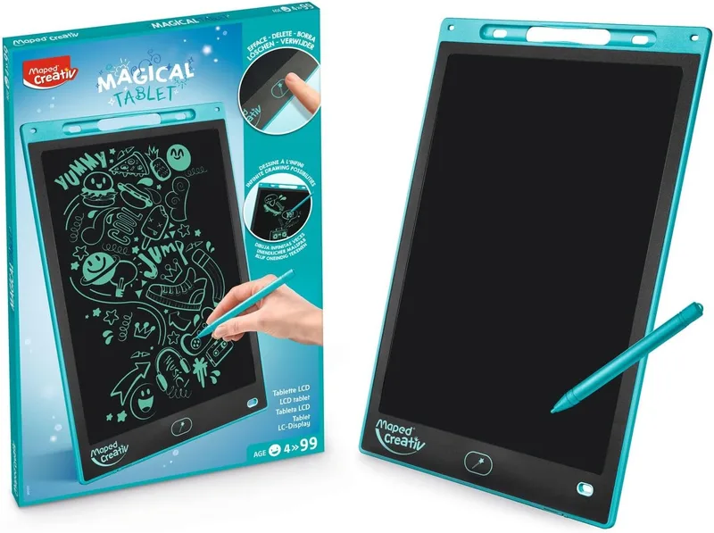 Maped ▫️ Maxi Magic Whiteboard - Tablet LCD 12'' - Quadro digital para crianças - Criatividade sem limites -