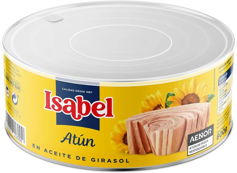 Isabel ▫️ Atum em óleo de girassol, lata económica de 900 g