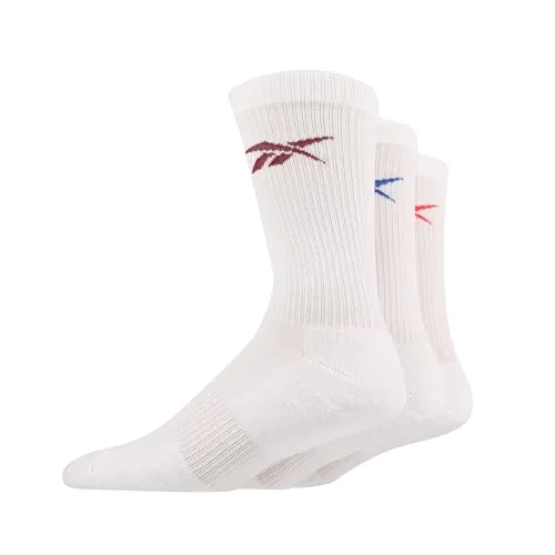 Reebok ▫️ Meias Sports Essentials Crew unissexo para adulto (Conjunto de 3) 5